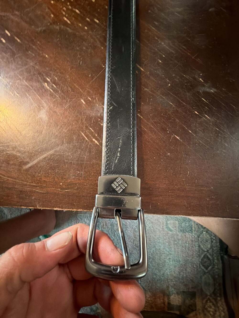 Columbia Reversible Belt Size 38/95 Black Brown Leather